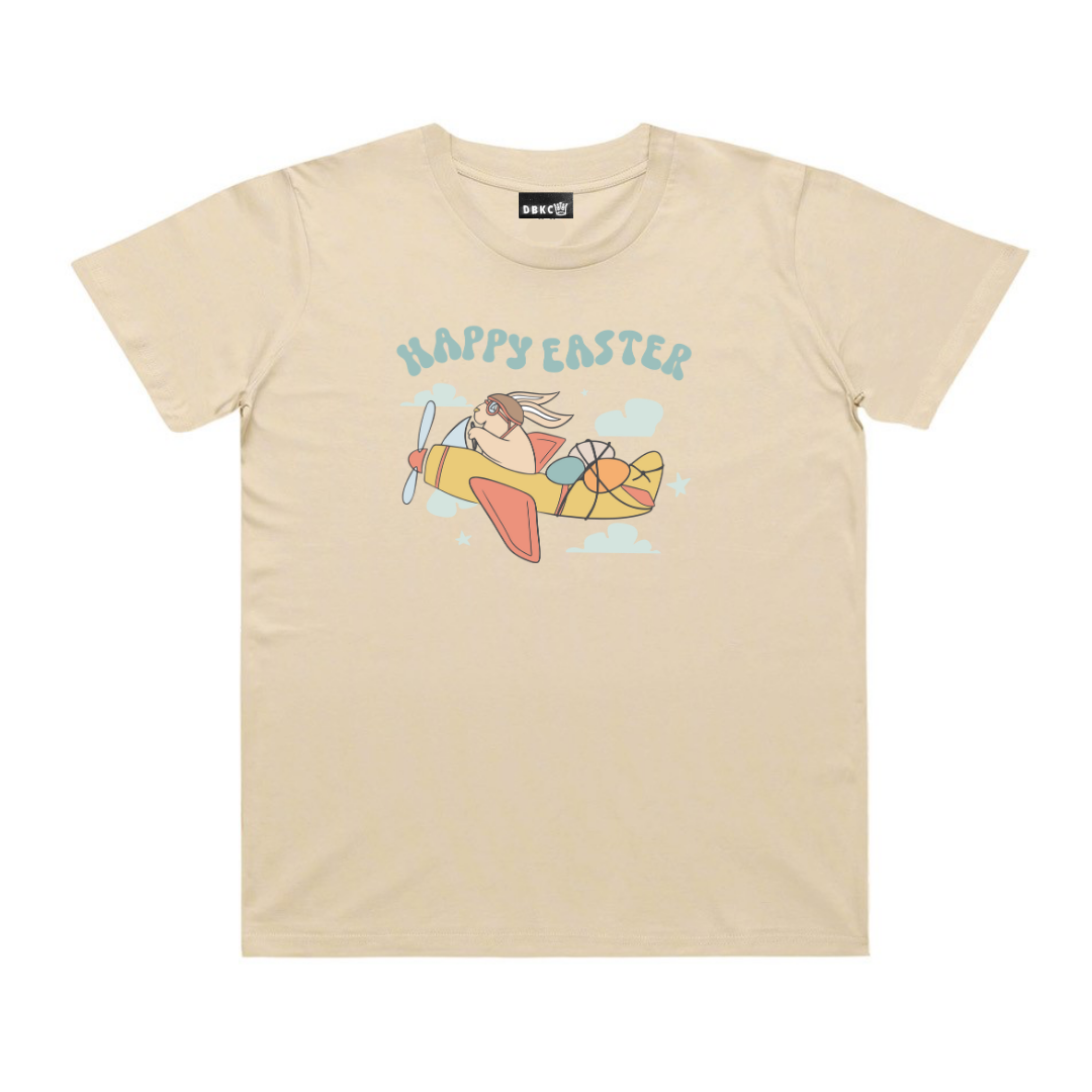 Happy Easter (Propeller Plane) Short Sleeve Tee - Easter