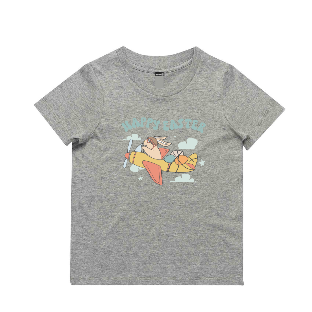 Happy Easter (Propeller Plane) Short Sleeve Tee - Easter