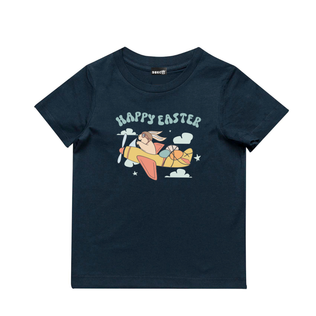 Happy Easter (Propeller Plane) Short Sleeve Tee - Easter