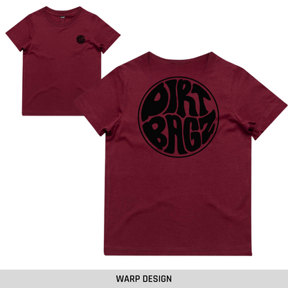 Burgundy Short Sleeve Tee Discontinued (straight edge)