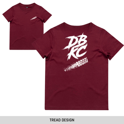 Burgundy Short Sleeve Tee Discontinued (straight edge)