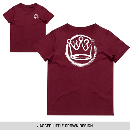 Burgundy Short Sleeve Tee Discontinued (straight edge)