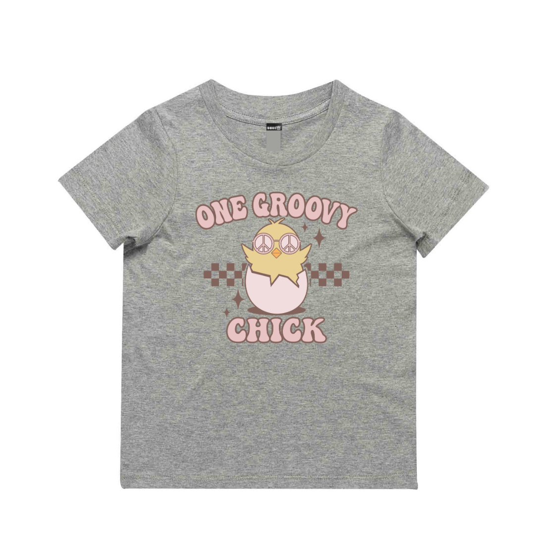 One Groovy Chick Short Sleeve Tee - Easter