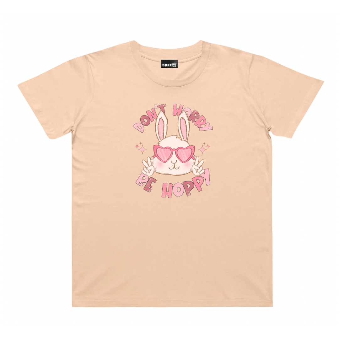 Peace Bunny (Pink) Short Sleeve Tee - Easter