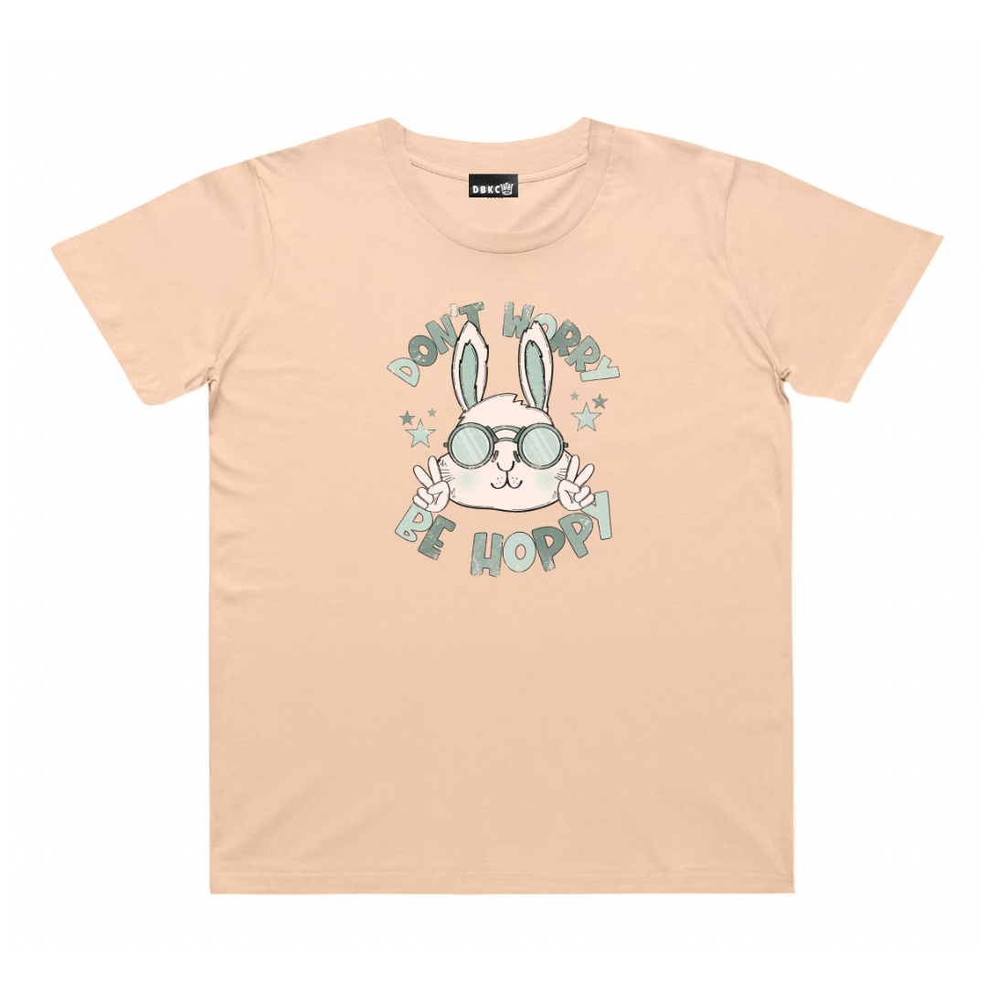 Peace Bunny (Blue) Short Sleeve Tee - Easter