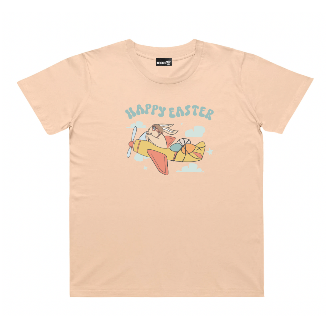 Happy Easter (Propeller Plane) Short Sleeve Tee - Easter
