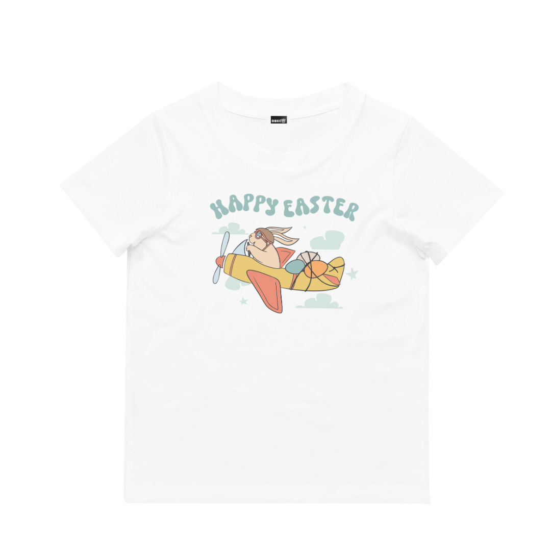 Happy Easter (Propeller Plane) Short Sleeve Tee - Easter
