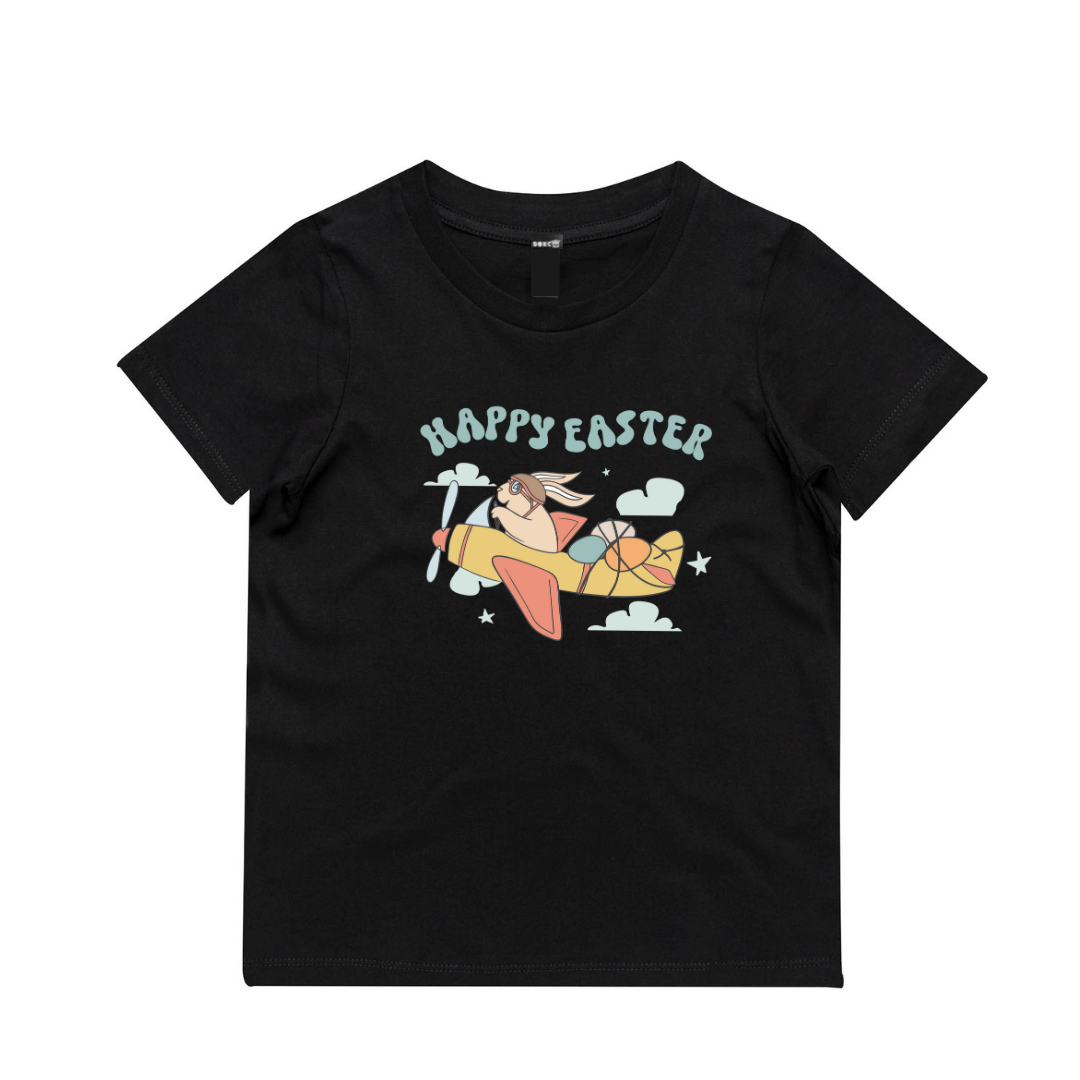 Happy Easter (Propeller Plane) Short Sleeve Tee - Easter