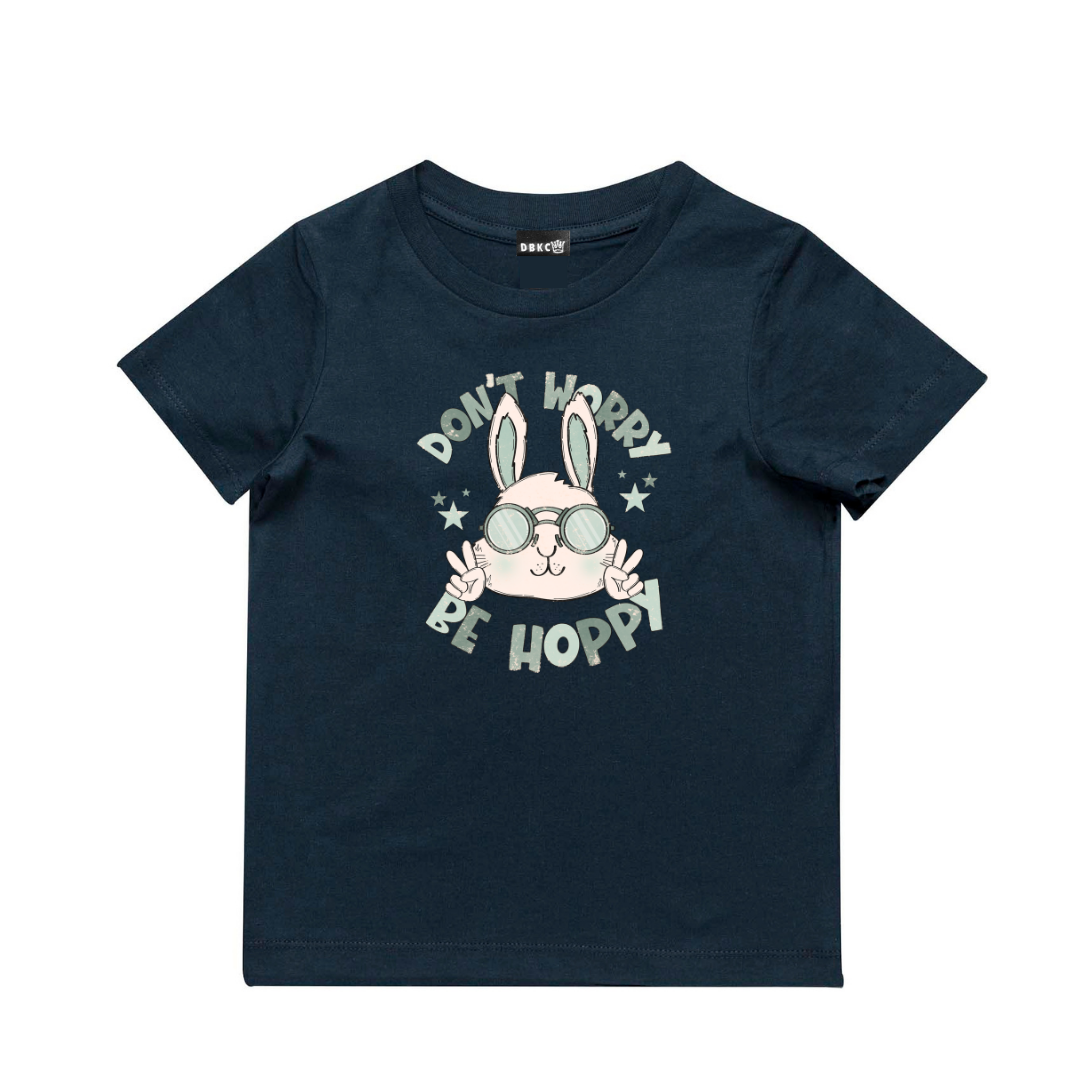 Peace Bunny (Blue) Short Sleeve Tee - Easter