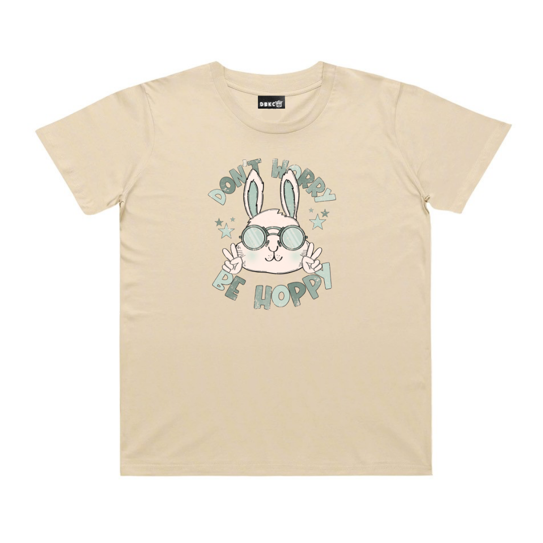 Peace Bunny (Blue) Short Sleeve Tee - Easter